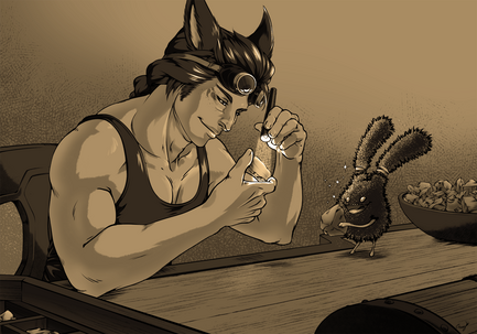 I'llishir the Warrior of Light, a gift art for Claire Flannagan