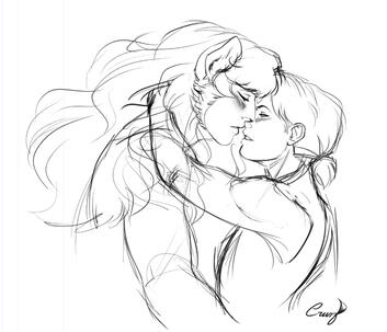 Loose sketch of Mel and Briar